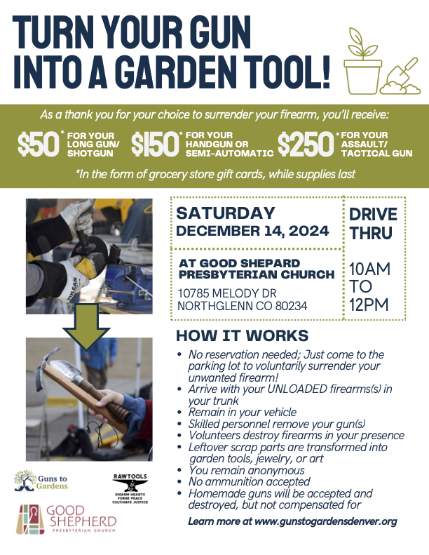 12.14.24 Guns to Gardens Flyer